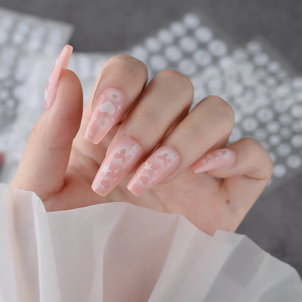 6Pcs 5D Heart Nail Stickers Self-Adhesive Frosted Design DIY Manicure Decors for Women Frosted Nail Decals %Valentine's Day #NK* (ONLINE ORDER ONLY)