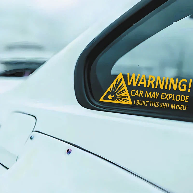 “WARNING! CAR MAY EXPLODE”CREATIVE&FUNNY stickers,high quality sticker for cars trucks motorcycles !For a Unique look! (ONLINE ORDER ONLY)