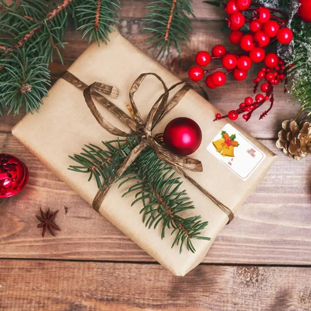Anti-slip Xmas Kraft Name Tag Premium Christmas Gift Sticker Labels Self-adhesive Anti-slip Kraft Name for Present for Festive (ONLINE ORDER ONLY)