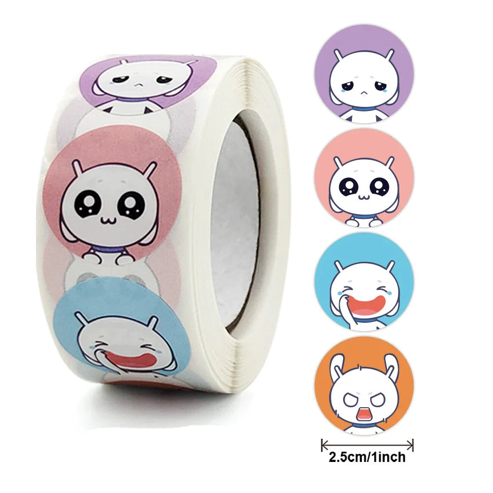 100-500pcs 1 inch Cat Sticker kids Reward Sticker Gift Decoration Label Teacher Encouragement Student Stationery Stickers (ONLINE ORDER ONLY)