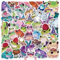 50PCS Cute Silly Frog Stickers Skateboard Waterproof Scrapbook Decal Cartoon Laptop Cartoon Notebook Luggage Graffiti Sticker ﻿ (ONLINE ORDER ONLY)