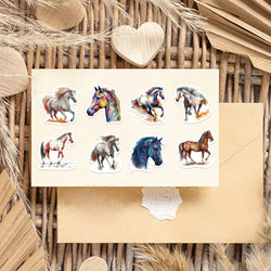 60PCS Horse Funny Animals Stickers Toy DIY Kids Notebook Luggage Motorcycle Laptop Refrigerator Decals Graffiti sticker (ONLINE ORDER ONLY)