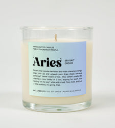 Aries Horoscope Glass Candle (ONLINE ORDER ONLY)
