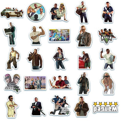 10/30/50pcs Game Grand Theft Auto Adventure Gta5 Sticker for Laptop Car Motorcycle Skateboard Graffiti Decal Sticker Kids Toys (ONLINE ORDER ONLY)