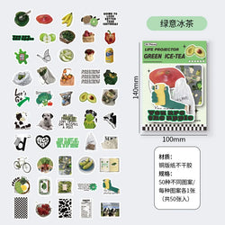 50pcs/lot Korean ins Scrapbook Stickers Life Projector Series Art Craft Sticker Decorative Diary Planner Cute Stationery Sticker (ONLINE ORDER ONLY)