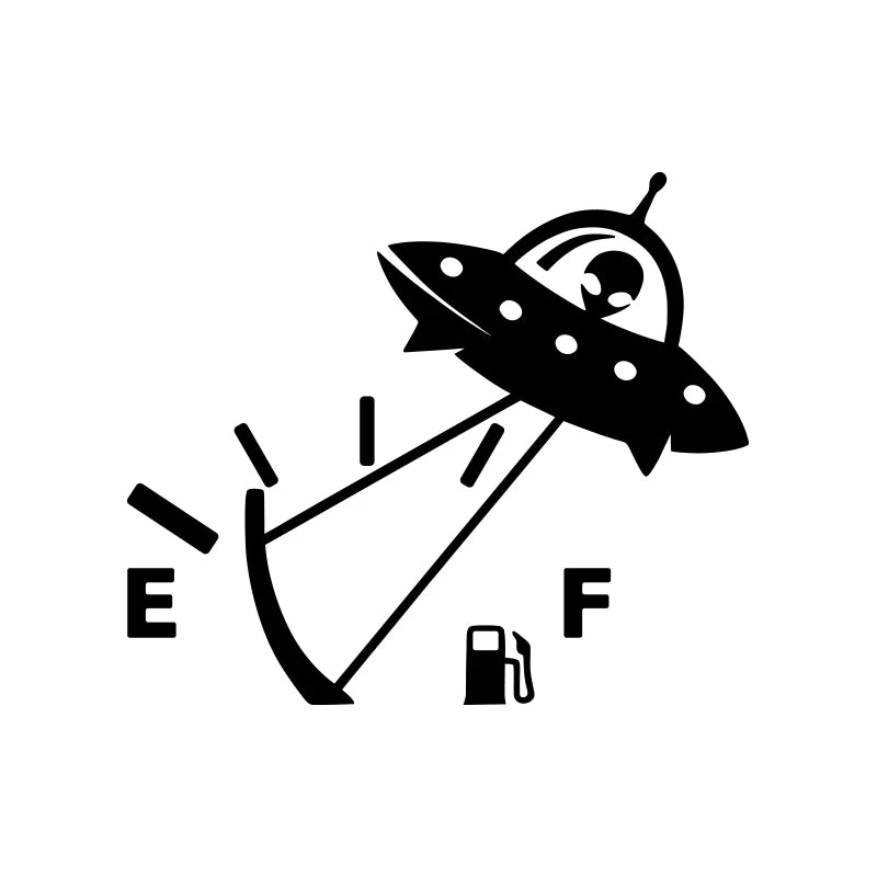 Alien Airship Fuel Tank Cap Sticker for Car Fuel Tank Cap Door Decoration Exterior Accessories Outdoor Stickers PVC Vinyl Decals (ONLINE ORDER ONLY)