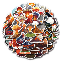 Volcano Cartoon Stickers 10/30/55PCS for Luggage Laptop Guitar Car Bike Skateboard Decals (ONLINE ORDER ONLY)