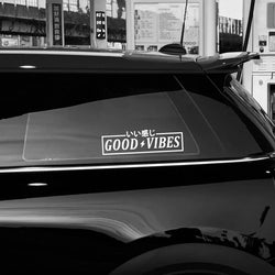 "GOOD VIBES"Stickers，decal For Car Door And Window Decoration Stickers Car Accessories ,Fun Decorative Stickers, Motorcycle (ONLINE ORDER ONLY)
