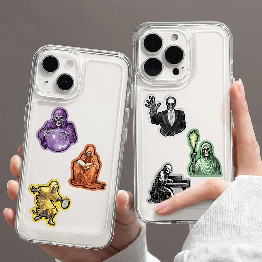 55pcs Cool Cartoon Skull Waterproof Stickers Skateboard Car Phone Laptop Luggage Motorcycle Bike Decoration Sticker Decals (ONLINE ORDER ONLY)