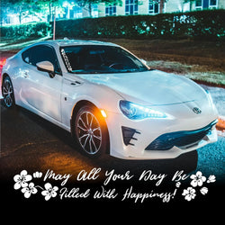 May All Your Day Be Filled with Happiness Car Sticker Windshield Banner Decoration External Accessories Waterproof Vinyl Decals (ONLINE ORDER ONLY)