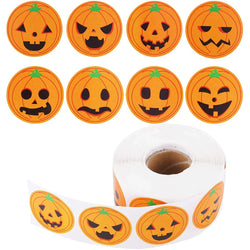 500pcs/roll Halloween Sticker Ghost Labels Gift Candy Bags Seal Stickers Halloween DIY Package Paper Sticker Party Decoration (Online Order Only)