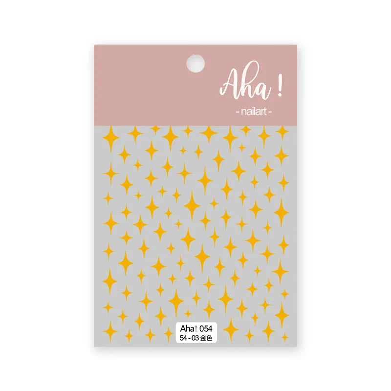 1pc Cute White Cloud Nail Stickers Ultra Thin Nail Art Stickers Self Adhesive Decals Star Moon/Flower/Clouds Kawaii Nail Decals (Online Order Only)