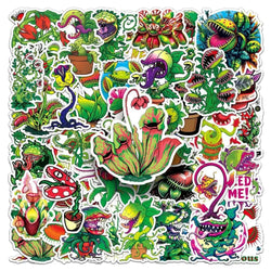 10/50Pcs Cannibal Flower Graffiti Waterproof Skateboard Travel Suitcase Phone Laptop Luggage Stickers DIY Kids Girl Toy (Online Order Only)