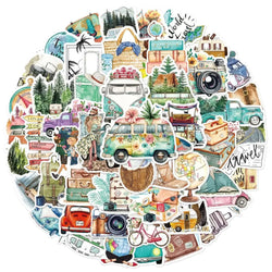 Outdoor Travel Graffiti Stickers for Phone Laptop Guitar Notebook Helmet Suitcase Skateboard - 10/25/50pcs (ONLINE ORDER ONLY)