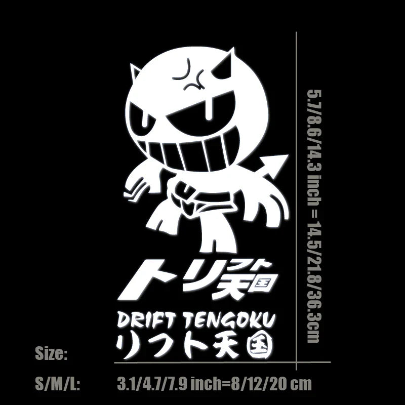 "DRIFT TENGOKU"Stickers,JDM decals cartoon High Quality And Durable Automobiles Exterior Accessories Self-adhesive Decals (ONLINE ORDER ONLY)