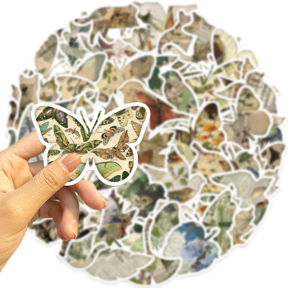 50PCS Retro Animal Stickers DIY Laptop Phone Suitcase Notebook Ancient Sticker Graffiti Decals Kids Toy Gift (ONLINE ORDER ONLY)
