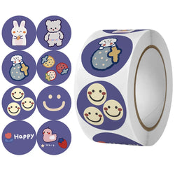 500pcs/roll Reward Stickers For Kids Children Kindergarten School Encouragement Students Games Toy Animals Stationery Labels (ONLINE ORDER ONLY)