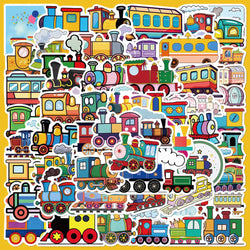 56pcs Cartoon Train Graffiti Stickers for Helmet, Wall, DIY Decoration (Online Order Only)