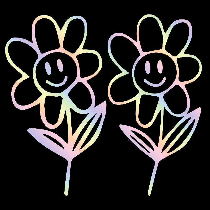 Flower Buds Car Sticker Plant Interior Decoration Rear View Mirror Fashion Stickers Creative Sport PVC Vinyl Decals (ONLINE ORDER ONLY)