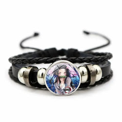 Demon Slayer Bracelet: Tanjiro & Nezuko Leather Charm (ONLINE ORDER ONLY)