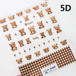 Cookies Chocolate Love Heart Flower Bowknot Rabbit Bunny Lace Bear Star Bouquet Rabbit Adhesive Nail Art Sticker Manicure Decal (ONLINE ORDER ONLY)