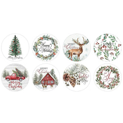 100-500pcs Merry Christmas Stickers 1 inch Self-adhesive Holiday Stickers For Christmas Decors Wedding Party Cards Label (Online Order Only)