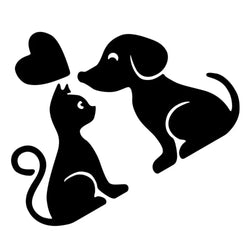 Car Sticker Cute Pet Cat and Dog Love Decal Vinyl Sticker Auto Body Window Personalized Decor Car Accessories (ONLINE ORDER ONLY)