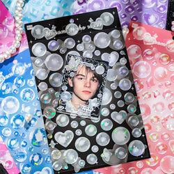 1PCS Kawaii Laser Bubbles Decorative Stickers Diary Idol Photocards DIY Craft Stickers Scrapbooking Stickers Confetti Sticker (Online Order Only)