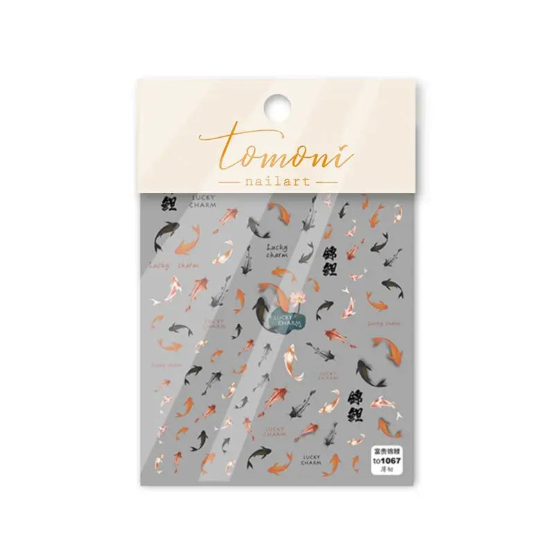 Varied Fish Red Koi Carp Mermaid Lucky Chinese 3D Self Adhesive Nail Art Sticker Cute DIY Cartoon Ocean Manicure Decal Wholesale (ONLINE ORDER ONLY)