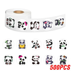 100-500pcs Cute Panda Cartoon Stickers Reward Sticker for Kids Gift Decoration Envelope Sealing Labels Stationery Stickers 1inch (ONLINE ORDER ONLY)