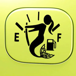 Mermaid Empty Full Gas Gauge Sticker for Car Fuel Tank Cap Door Decoration Automotive Supplies Waterproof Vinyl Decals (ONLINE ORDER ONLY)