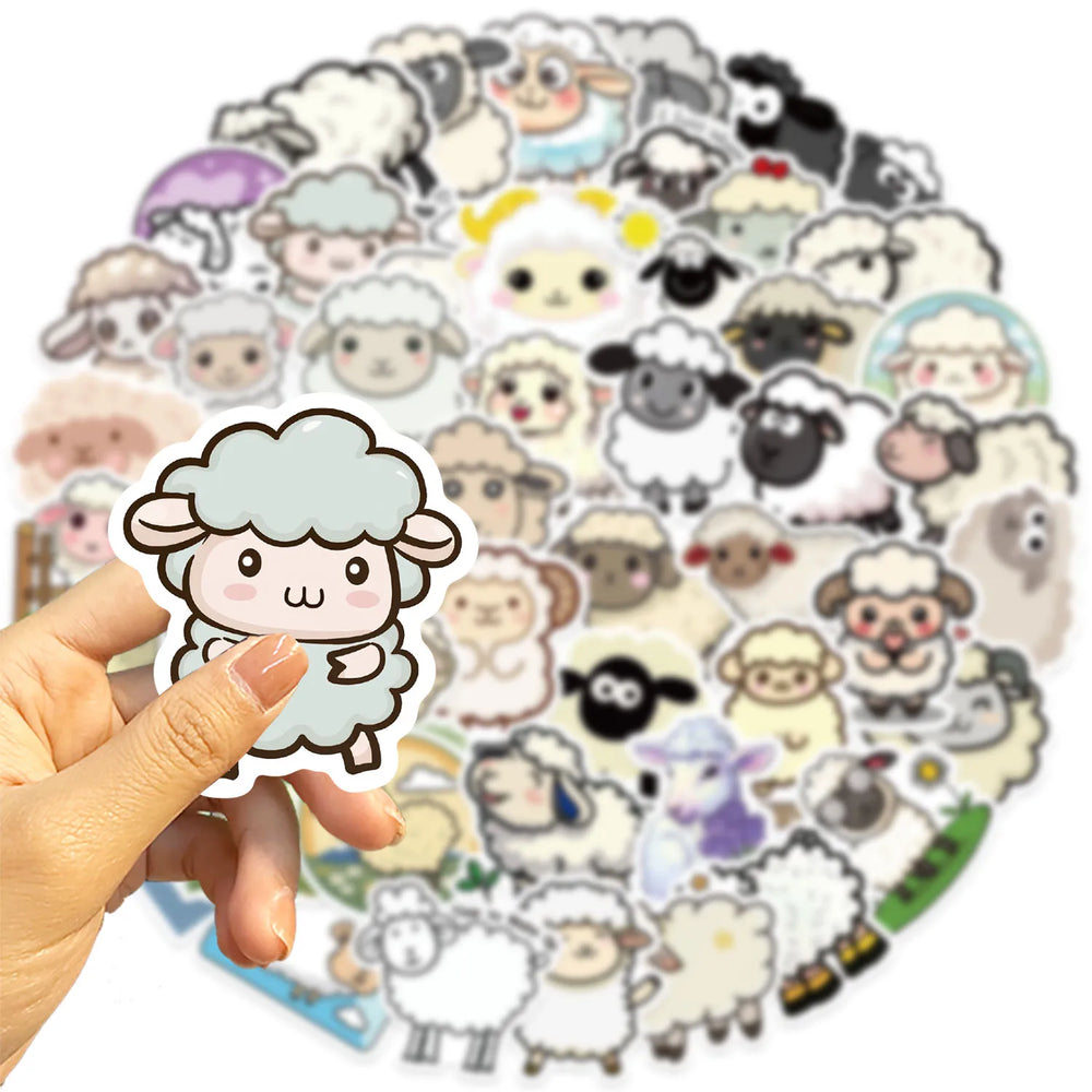 56pcs Cartoon Sheep Stickers For Journal Stationery Scrapbooking Supplies Lamb Goat Sticker Craft Scrapbooking Decals (ONLINE ORDER ONLY)