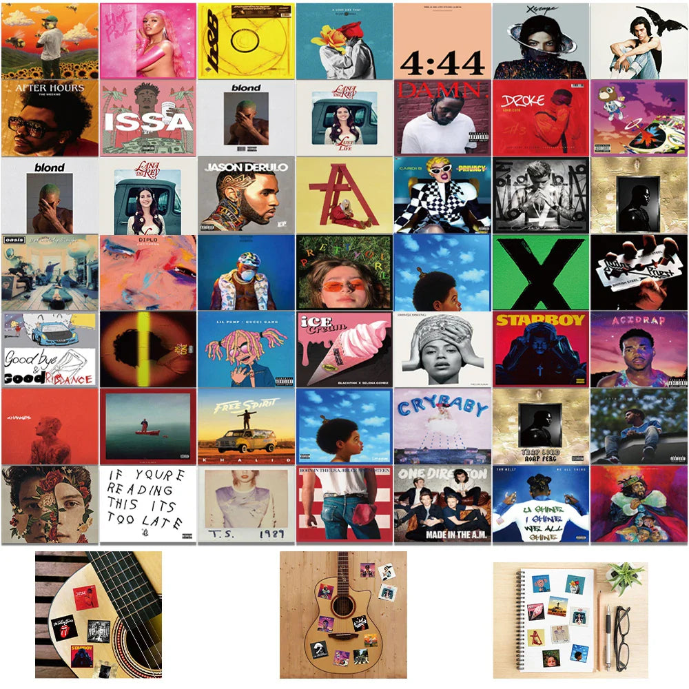 Unique Square Printed Album Cover Sticker Pack (ONLINE ORDER ONLY)