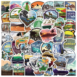 National Park Stickers Pack: Motorcycle, Luggage, Guitar, Skateboard, Car, Laptop, Phone, Graffiti Decals, Kid Toy (ONLINE ORDER ONLY)