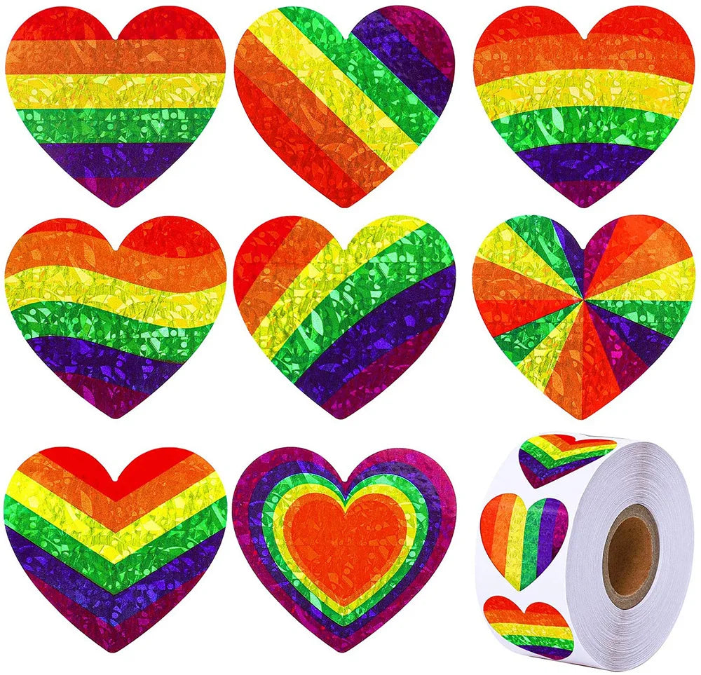 100-500pcs Valentine's Day stickers Heart Thank You adhesive label new year Birthday Party Handmade Decoration stickers (Online Order Only)