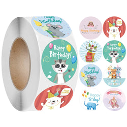 100-500pcs Cute Happy Birthday Stickers Children's Birthday Party Gift Sealing Decorations Greeting Card Labels (ONLINE ORDER ONLY)