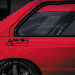 “WARNING! CAR MAY EXPLODE”CREATIVE&FUNNY stickers,high quality sticker for cars trucks motorcycles !For a Unique look! (ONLINE ORDER ONLY)
