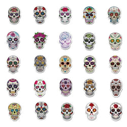50pcs Mexican Calaver Sugar Skull Graffiti Sticker DIY Skateboard Laptop Luggage Decals Car Styling Anime Kids Toy Sticker (Online Order Only)