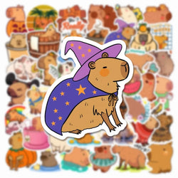 10/30/50PCS Cute Capybara PVC Sticker Aesthetic Children's Decoration Scrapbooking Sketchbook Korean Stationery School Supplies (ONLINE ORDER ONLY)