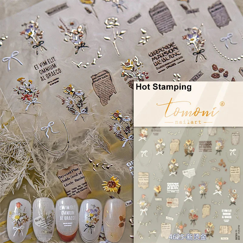 Round Jeans Square Sexy Blue Series Cowboy Lucky Beautiful Letter Self Adhesive Nail Art Sticker Pearl Rhinestone Manicure Decal (ONLINE ORDER ONLY)