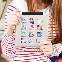 10/30/50PCS Cute Dream Star Cat Sticky PVC Sticker Aesthetic Stationery DIY Decoration Scrapbooking School Supplies for Kids (ONLINE ORDER ONLY)
