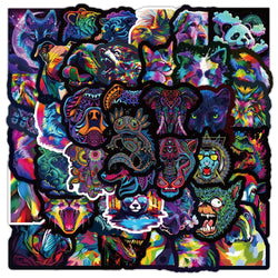 Psychedelic Animal Stickers for Phone Laptop Skateboard Helmet Notebook (Online Order Only)