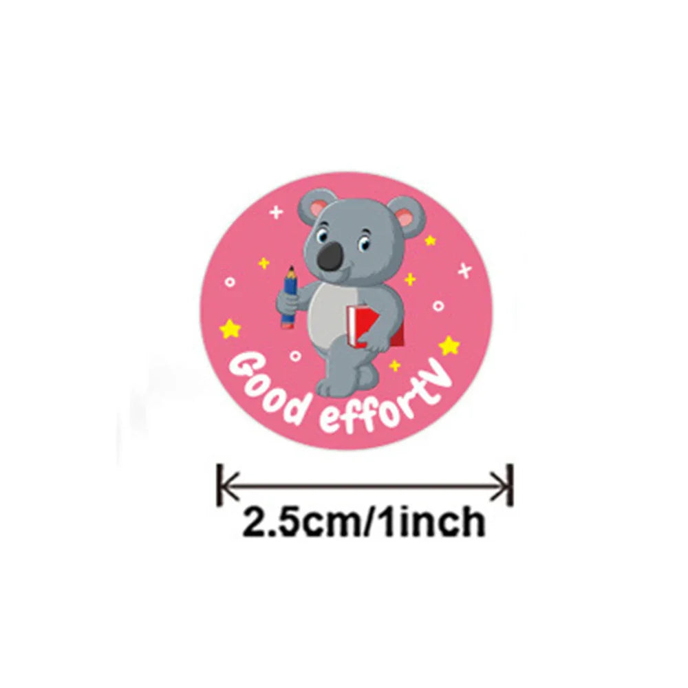 100-500pcs New Reward Sticker Teacher Child Classic Cute Decor Sticker For School Class Kids Student 1 Inch Round Stickers (ONLINE ORDER ONLY)