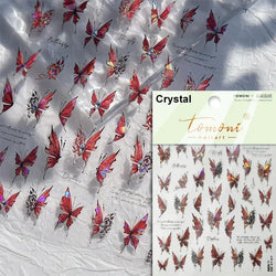 Dreamy Chic Butterfly Flower Bowknot Square Rhinestone Crystal 5D Self Adhesive Nail Art Stickers Fantasy Shiny Manicure Decals (ONLINE ORDER ONLY)