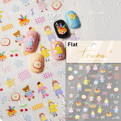 Lovely Pink Red Cherry Fruit Love Heart Star Lucky Letter Bowknot Romantic Adhesive Nail Art Stickers Rhinestone Manicure Decals (Online Order Only)