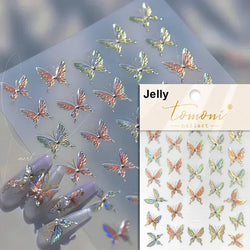 Dreamy Chic Butterfly Flower Bowknot Square Rhinestone Crystal 5D Self Adhesive Nail Art Stickers Fantasy Shiny Manicure Decals (ONLINE ORDER ONLY)