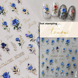 Pale Flower Bouquet Label Bowknot Stationery Sunflower Daisy Leaf 3D Self Adhesive Nail Art Stickers Rhinestone Manicure Decals (Online Order Only)