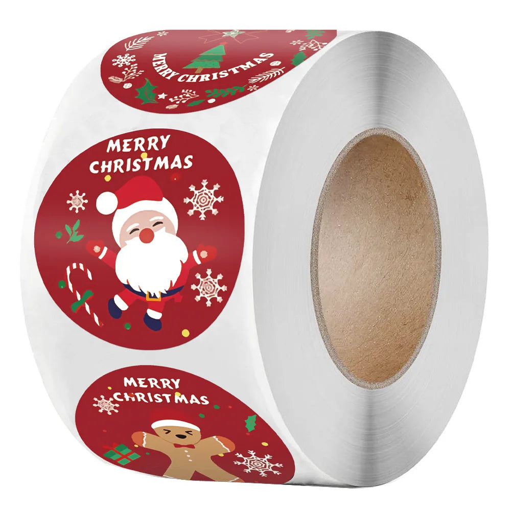 100-500 Pcs Christmas Gift Sealing Stickers 8 Designs Kawaii Thank You Labels (Online Order Only)