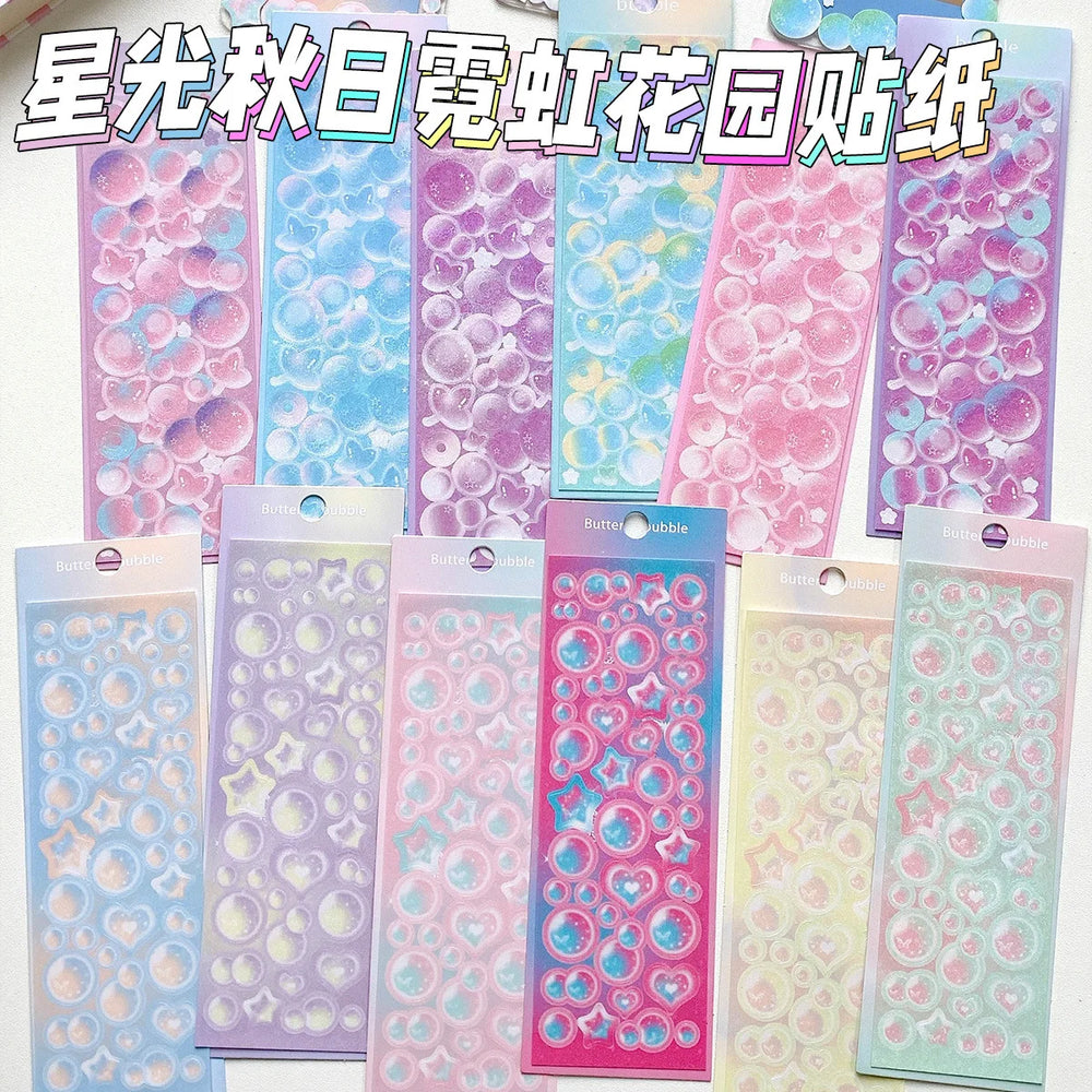 Starlight Neon Garden Bubble Chucks Planner Stickers (Online Order Only)