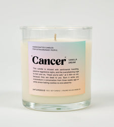 Cancer Astrology Glass Candle (ONLINE ORDER ONLY)